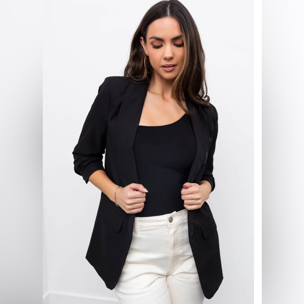 Pink Lily Black Blazer